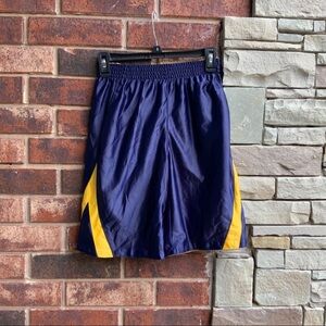 Starter Reversible Navy Gold Athletic Shorts L